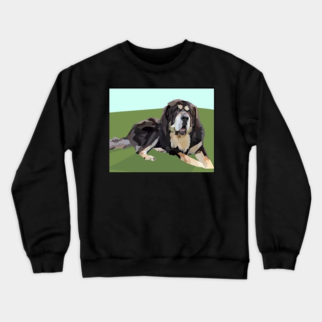 Tibetan Mastiff Big Fluffy Dog Crewneck Sweatshirt by jrepkin